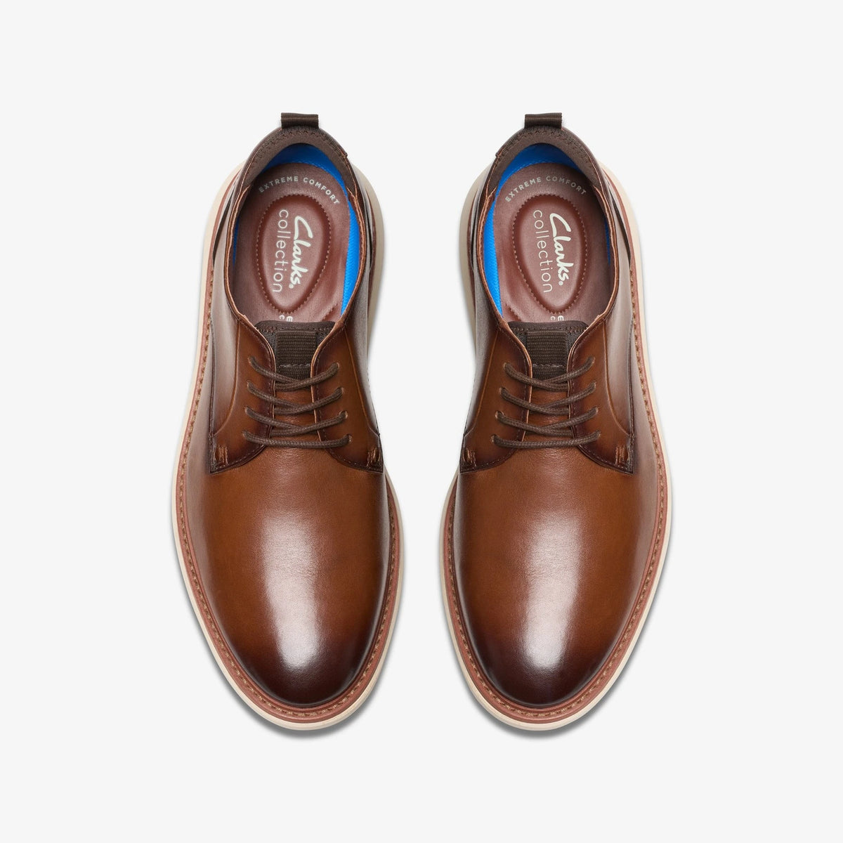 Burnished Leather Oxford - Dark Tan