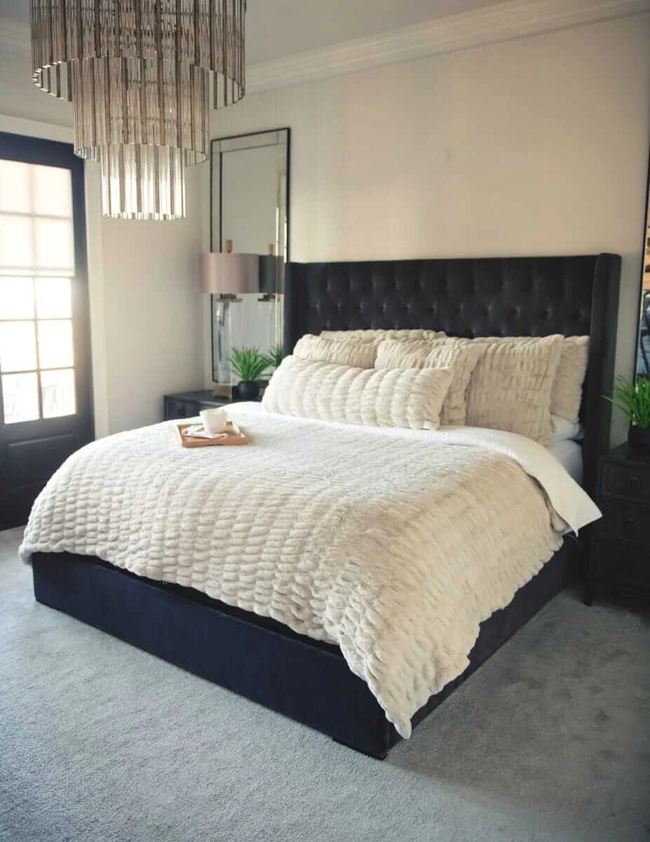 Stretch Plush Duvet Cover - Cream