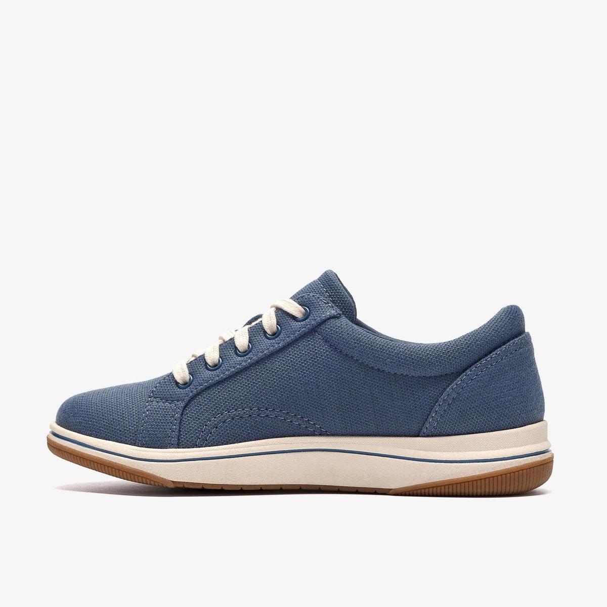 Textile Lace-Up Sneaker - Denim Blue