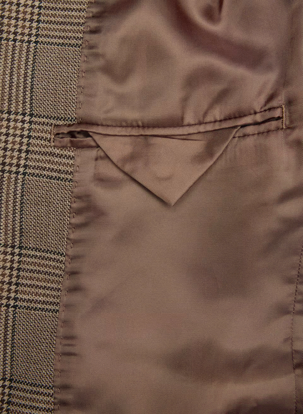 Single-Breasted Stretch Blazer - Check