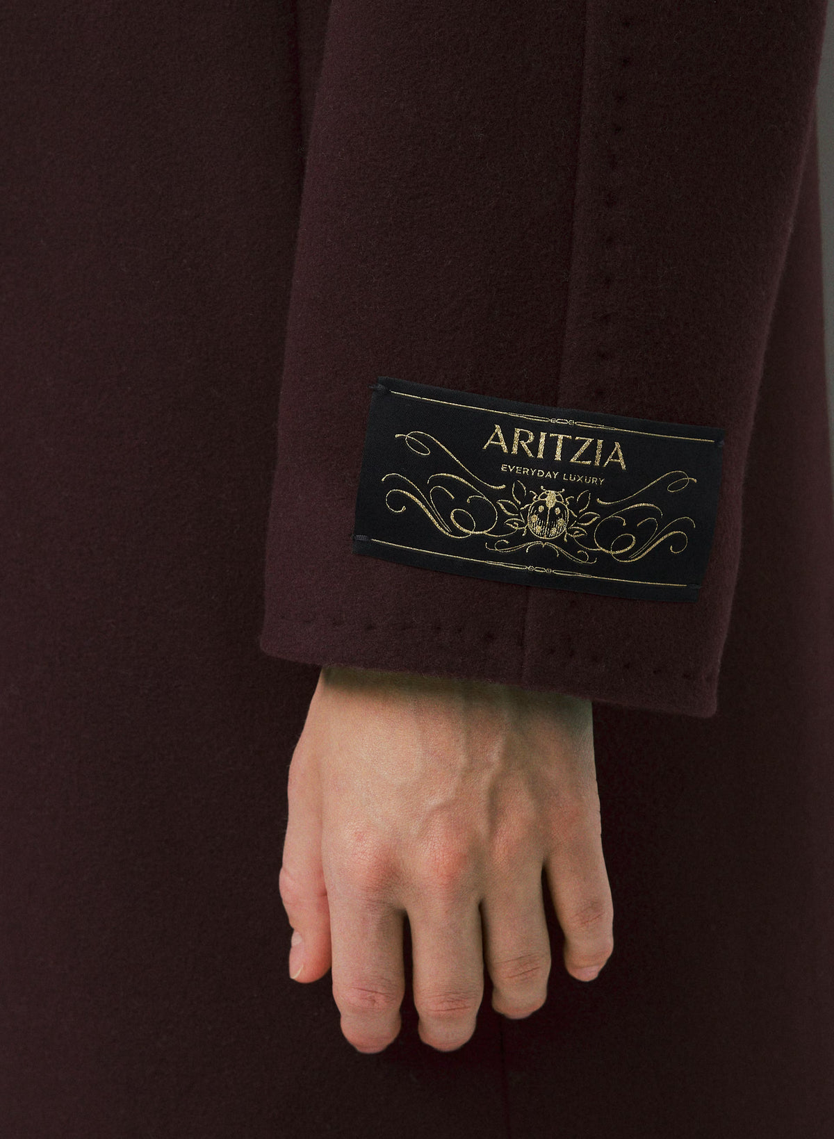 Double-Breasted Wool Cashmere Coat - Herringbone