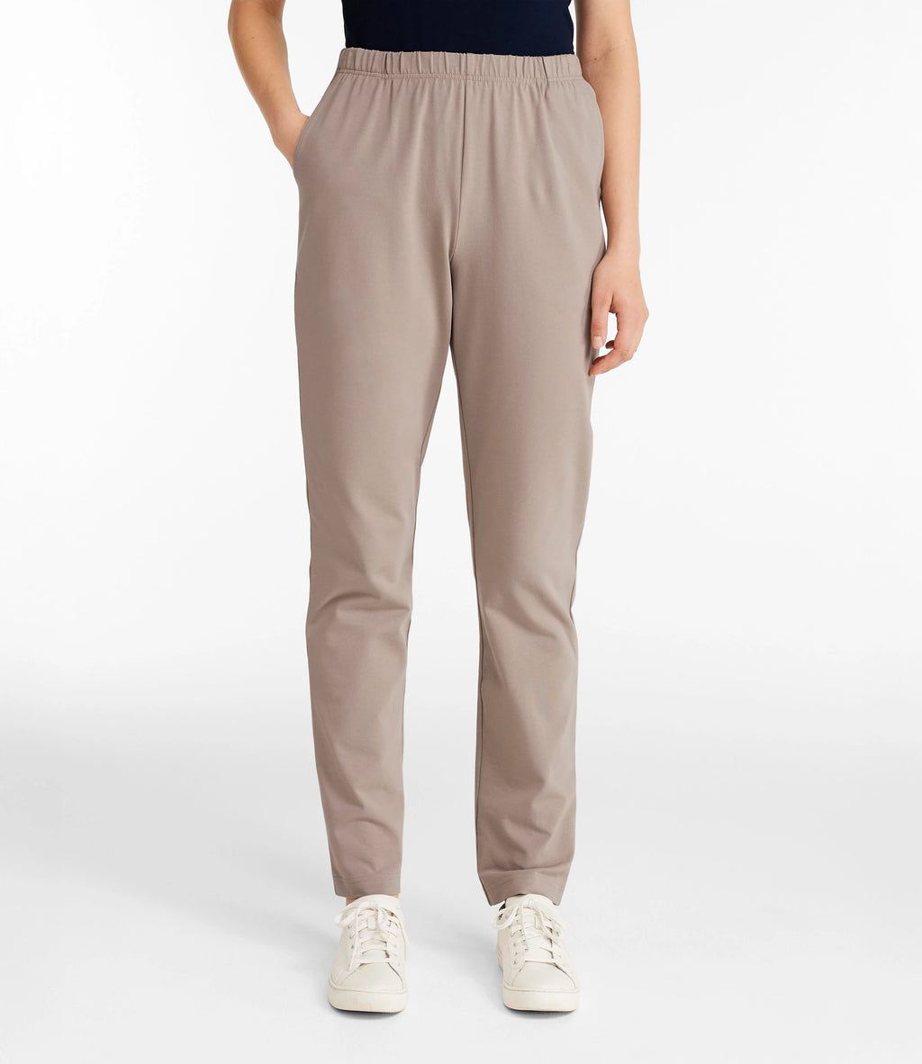 Women's High-Rise Stretch Tapered Pants - Taupe