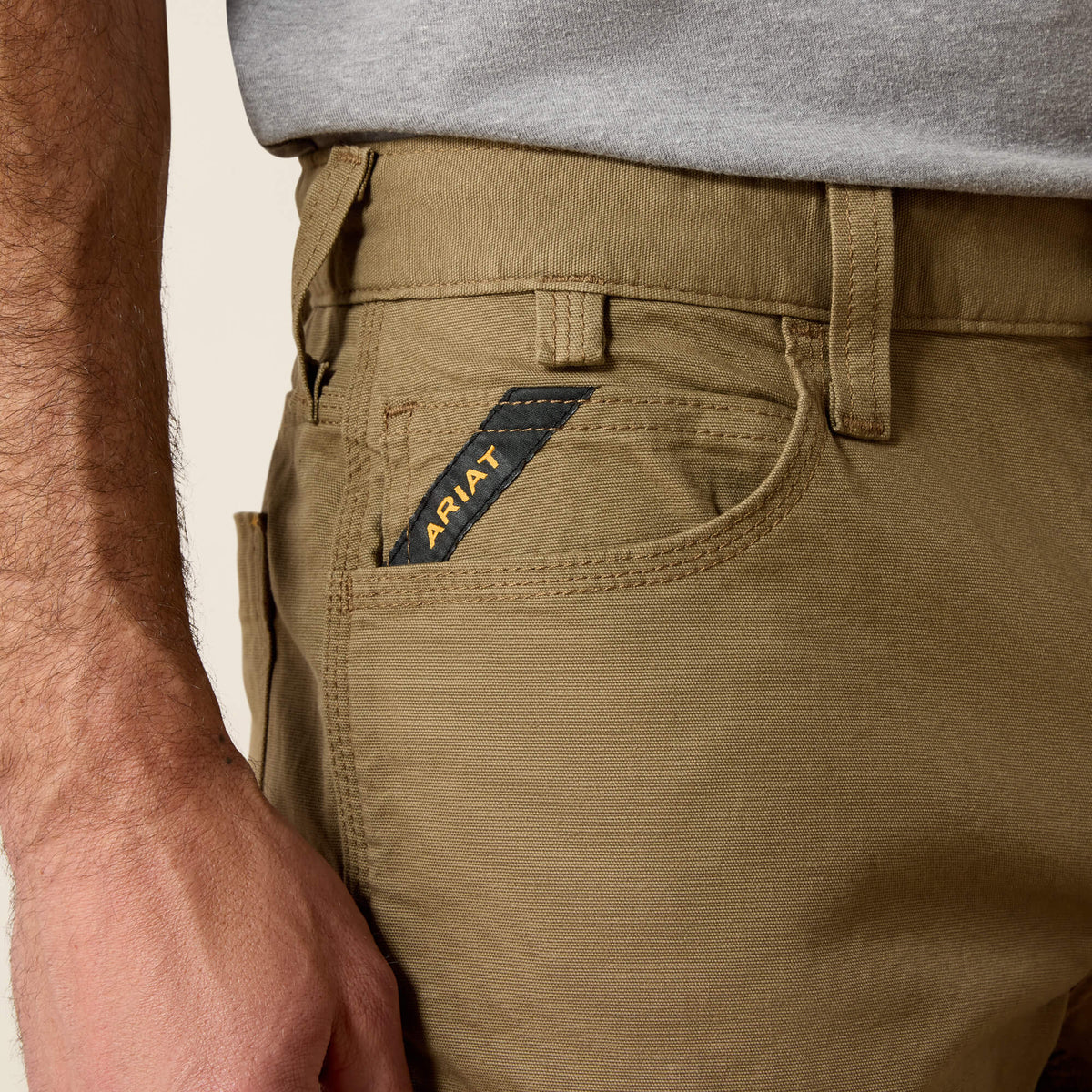Men's Slim Stretch Canvas Work Pants - Gray