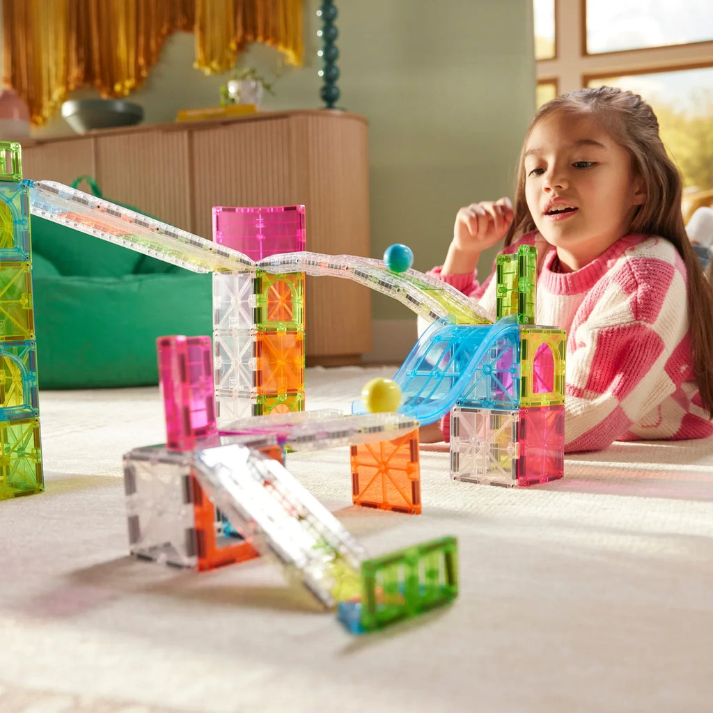 80-Piece Magnetic Ball Run Building Set