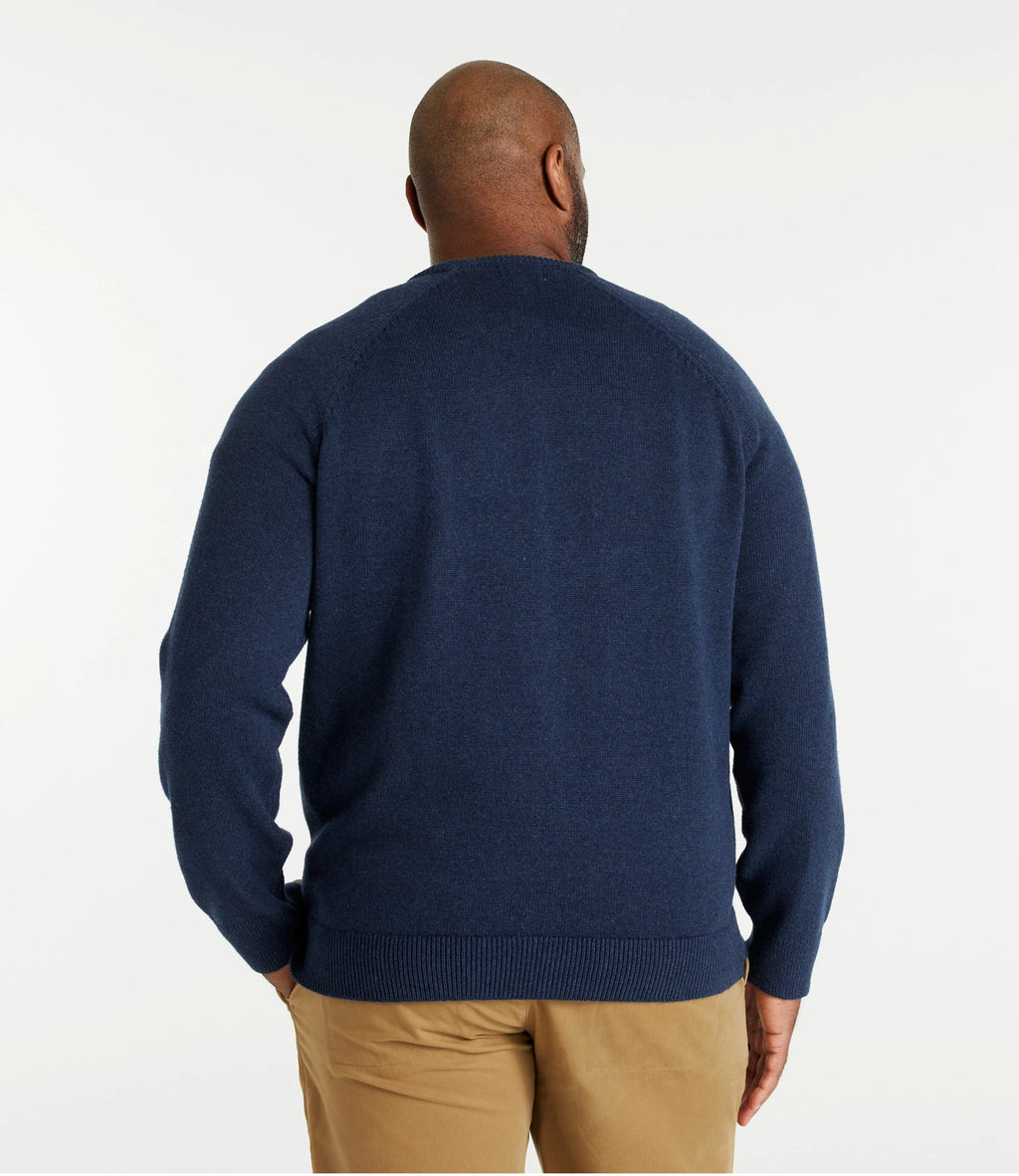 Men's Cotton Cashmere Crewneck Sweater - Navy