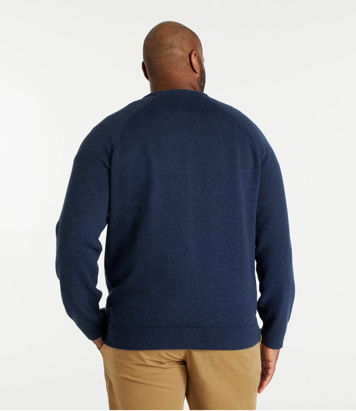 Men's Cotton Cashmere Crewneck Sweater - Navy