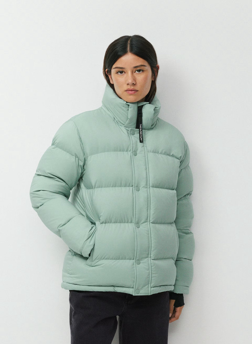 Long Down Puffer Jacket - Blue