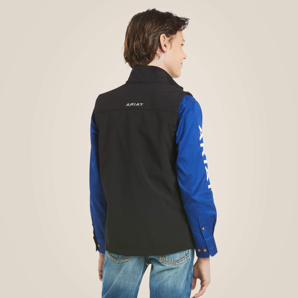 Kids' Stretch Softshell Vest - Black