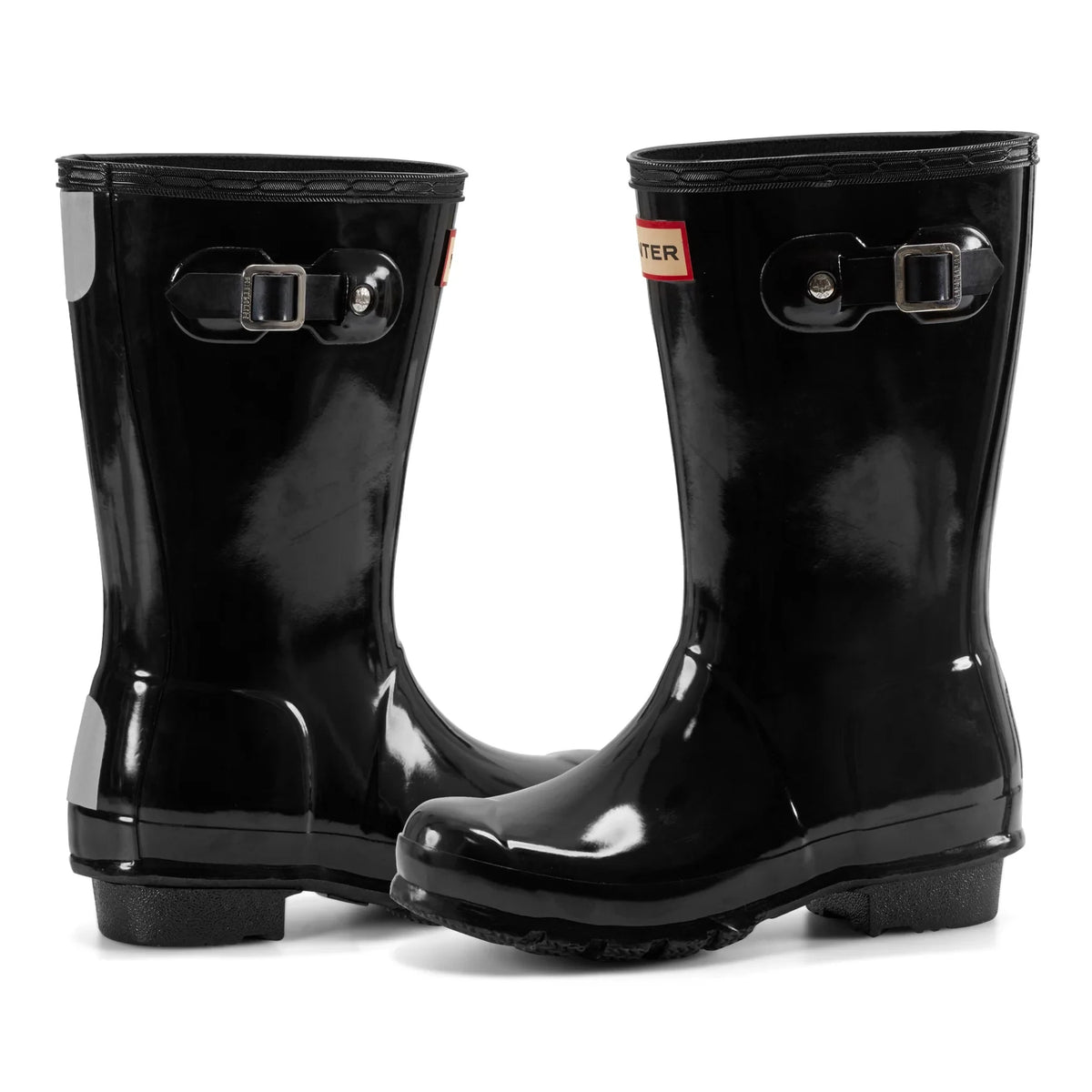 Kids' Glossy Rain Boots - Black