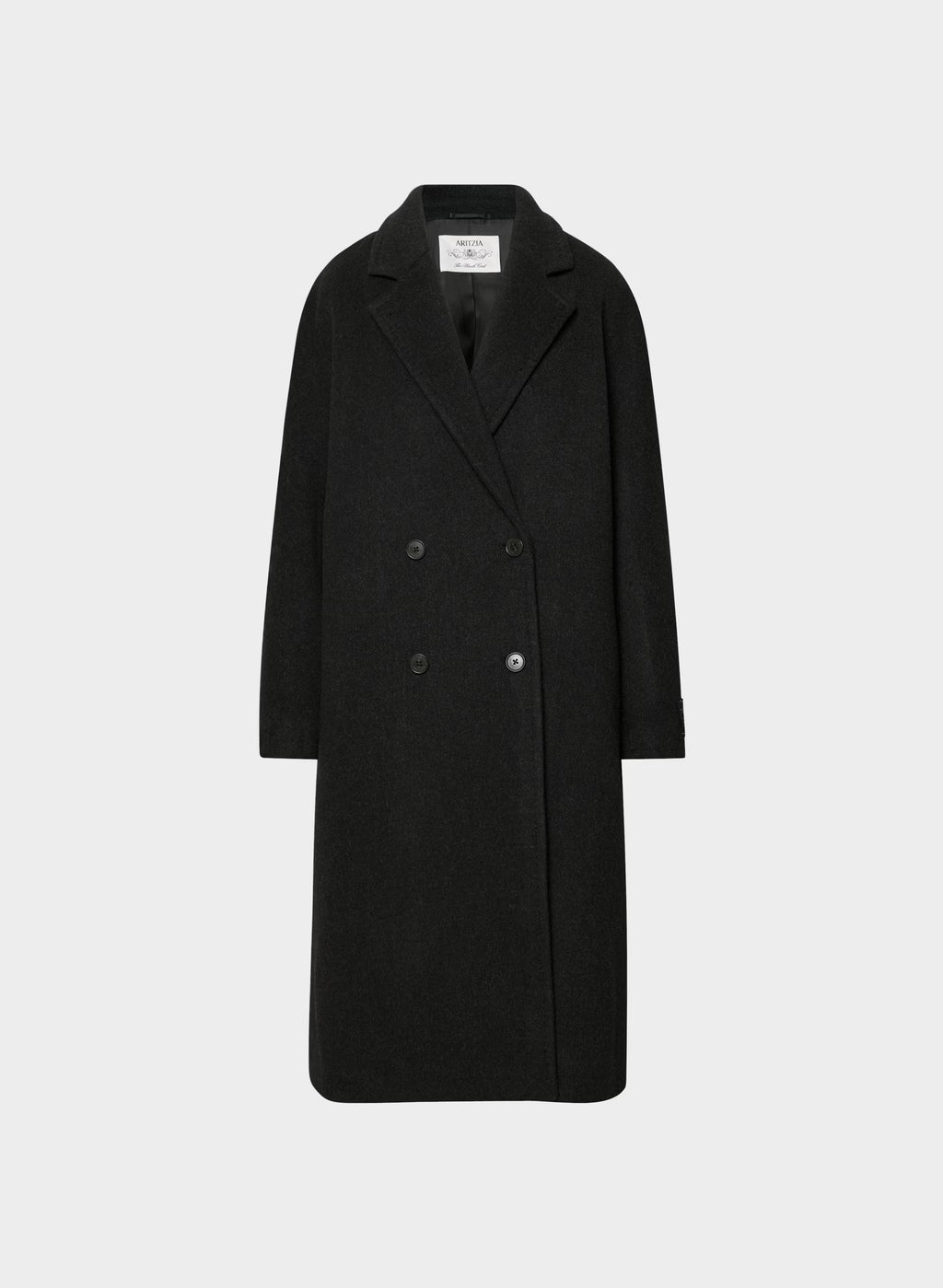 Double-Breasted Wool Cashmere Coat - Herringbone