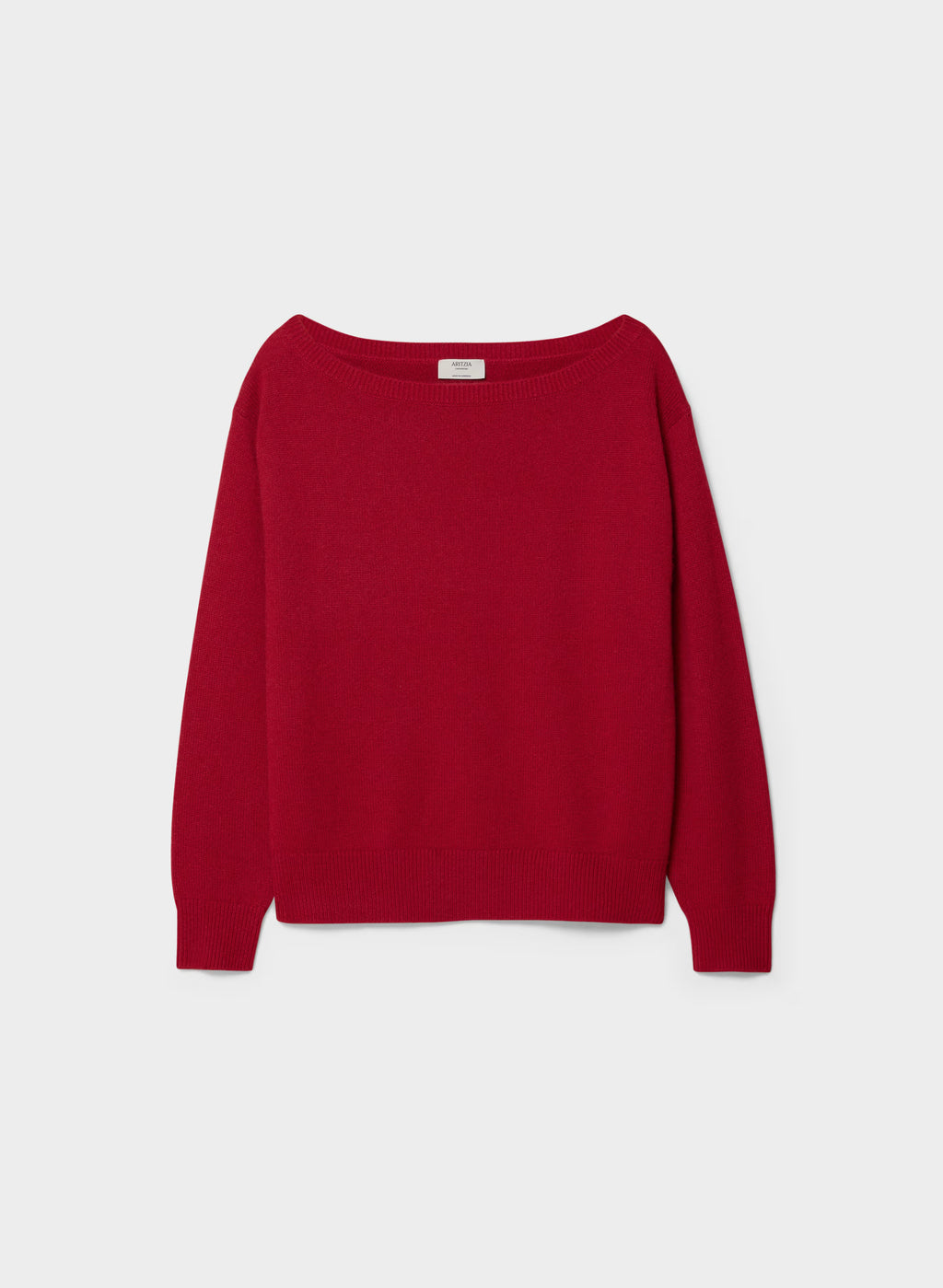 Cashmere Boatneck Sweater - Heather Gray