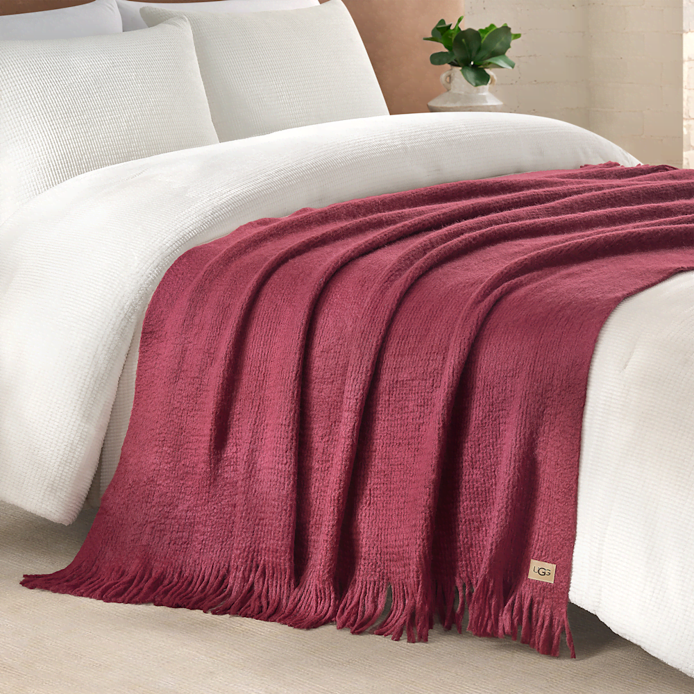 Ribbed Knit Throw Blanket 50 X 70