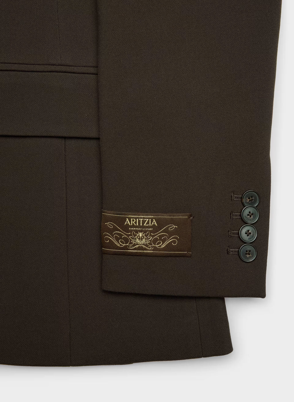 Single-Breasted Stretch Blazer - Brown Check