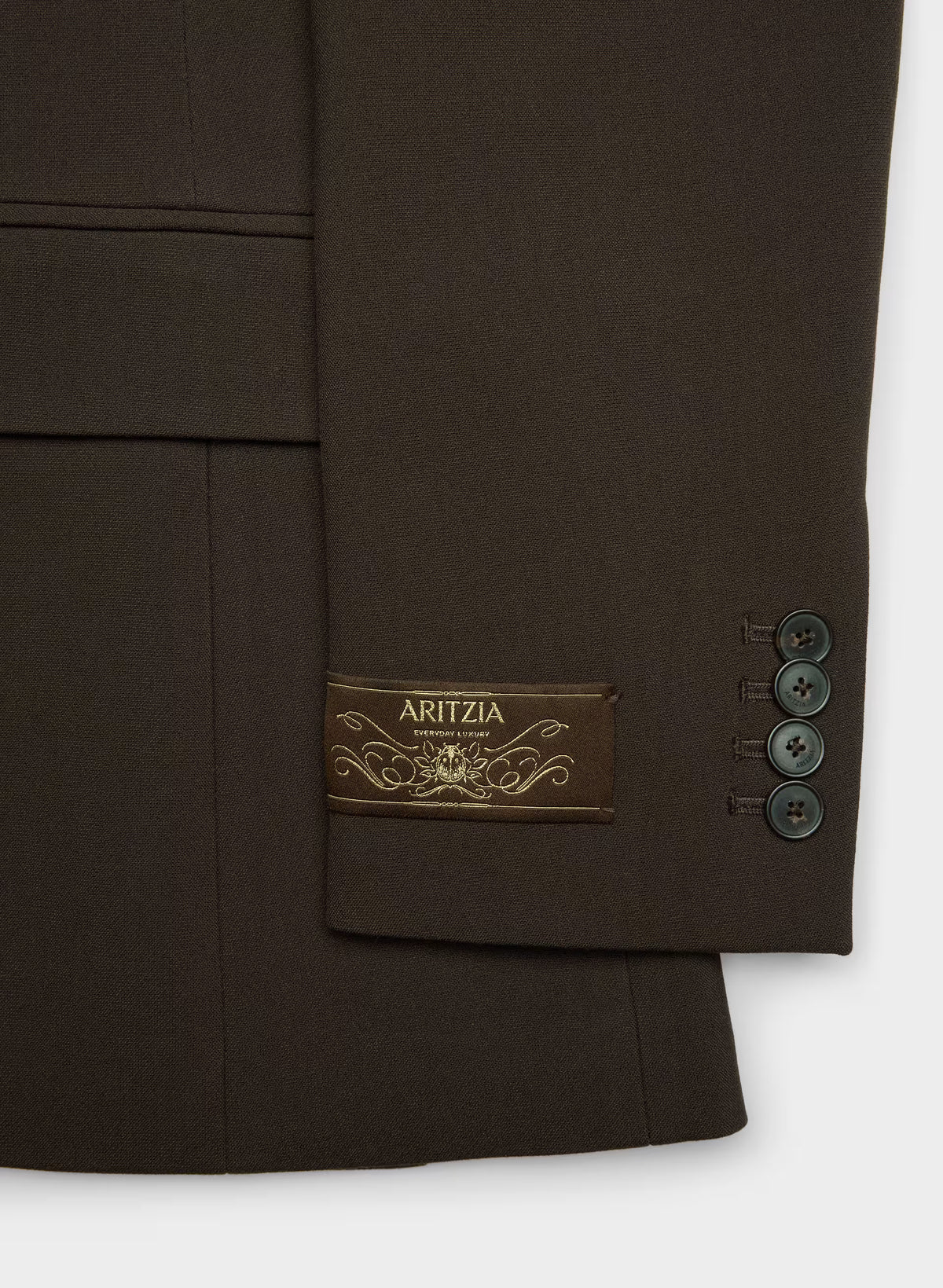 Single-Breasted Stretch Blazer - Brown Check
