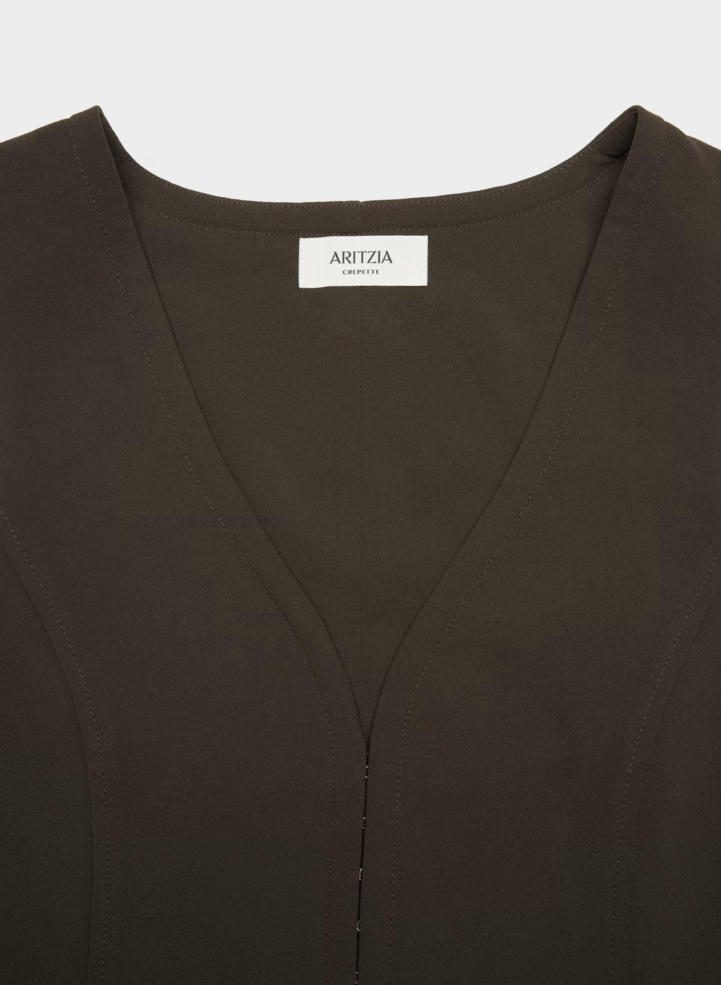 Lined Tailored Suit Vest - Olive