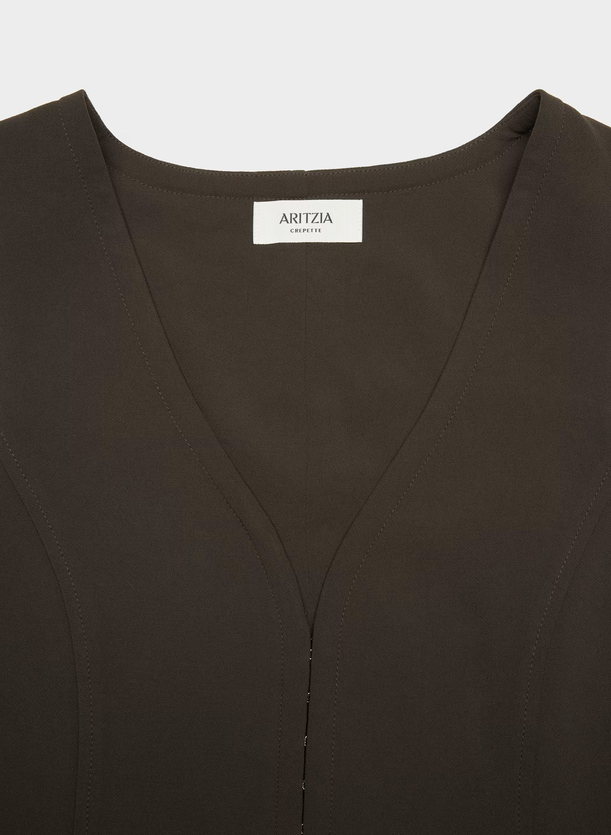 Lined Tailored Suit Vest - Olive