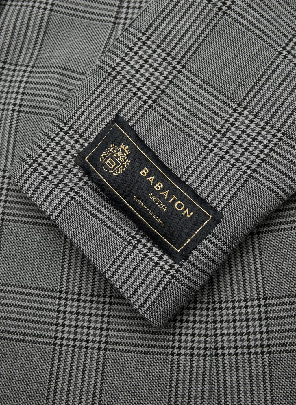 Single-Breasted Stretch Blazer - Brown Check