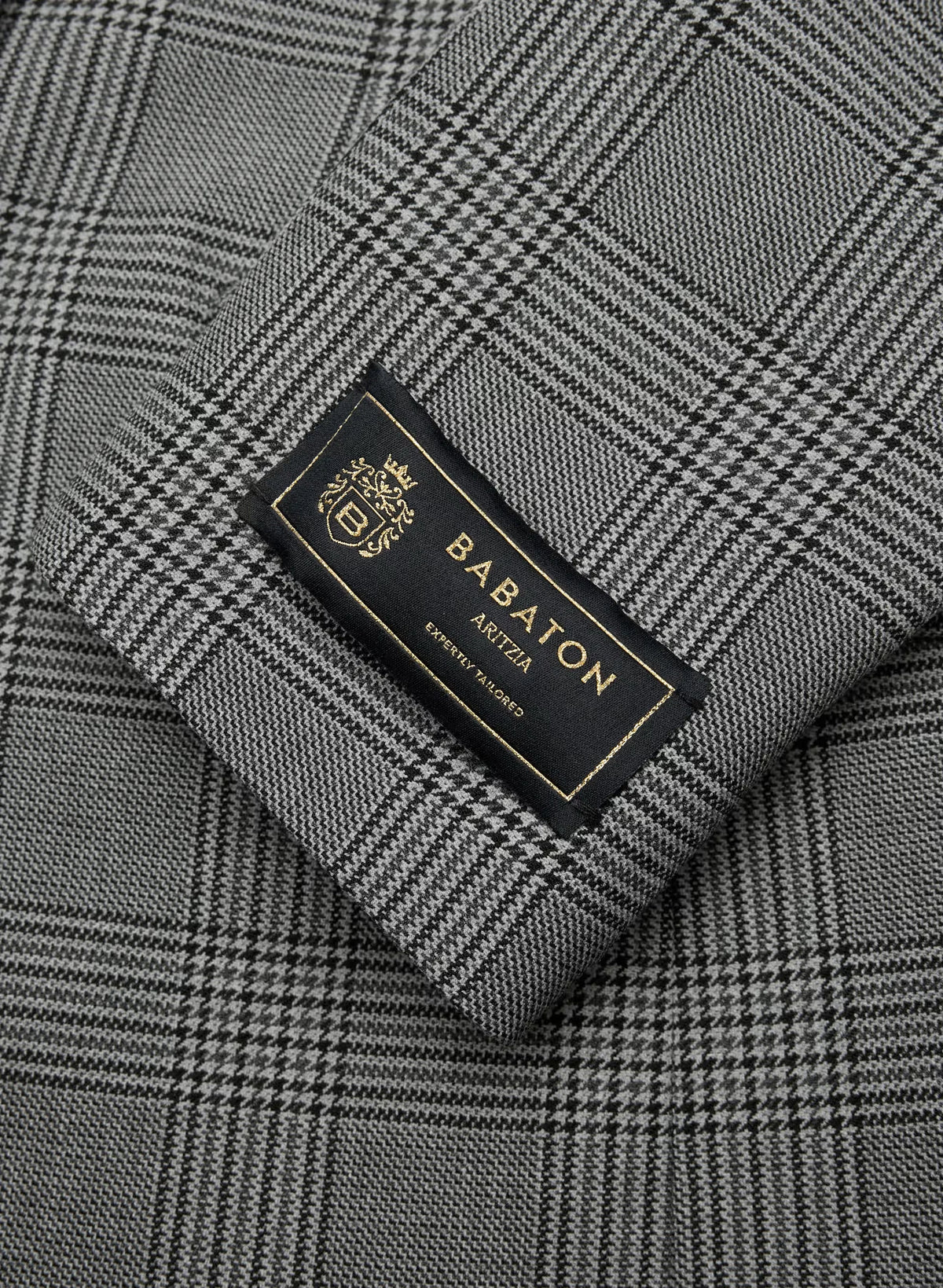 Single-Breasted Stretch Blazer - Brown Check