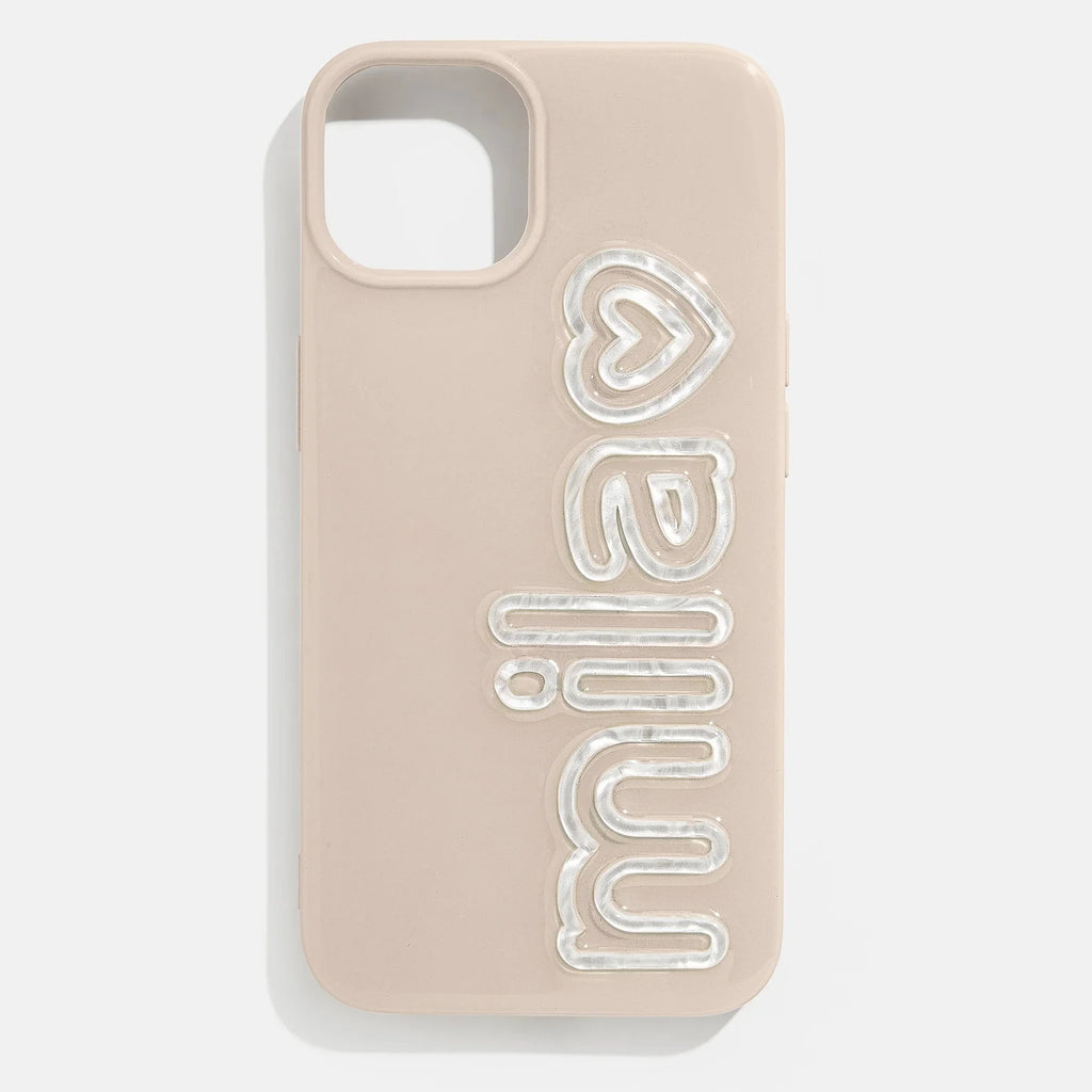 Personalized Smartphone Case - Beige Pearl