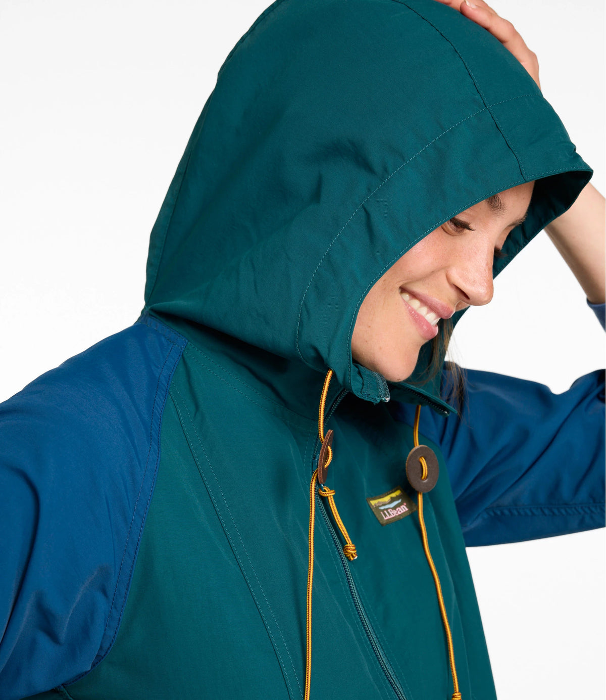 Women's Hooded Windbreaker Jacket - Green