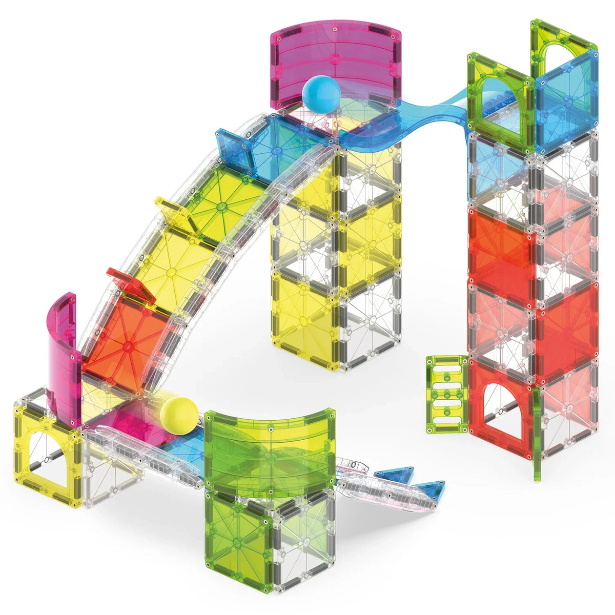 80-Piece Magnetic Ball Run Building Set