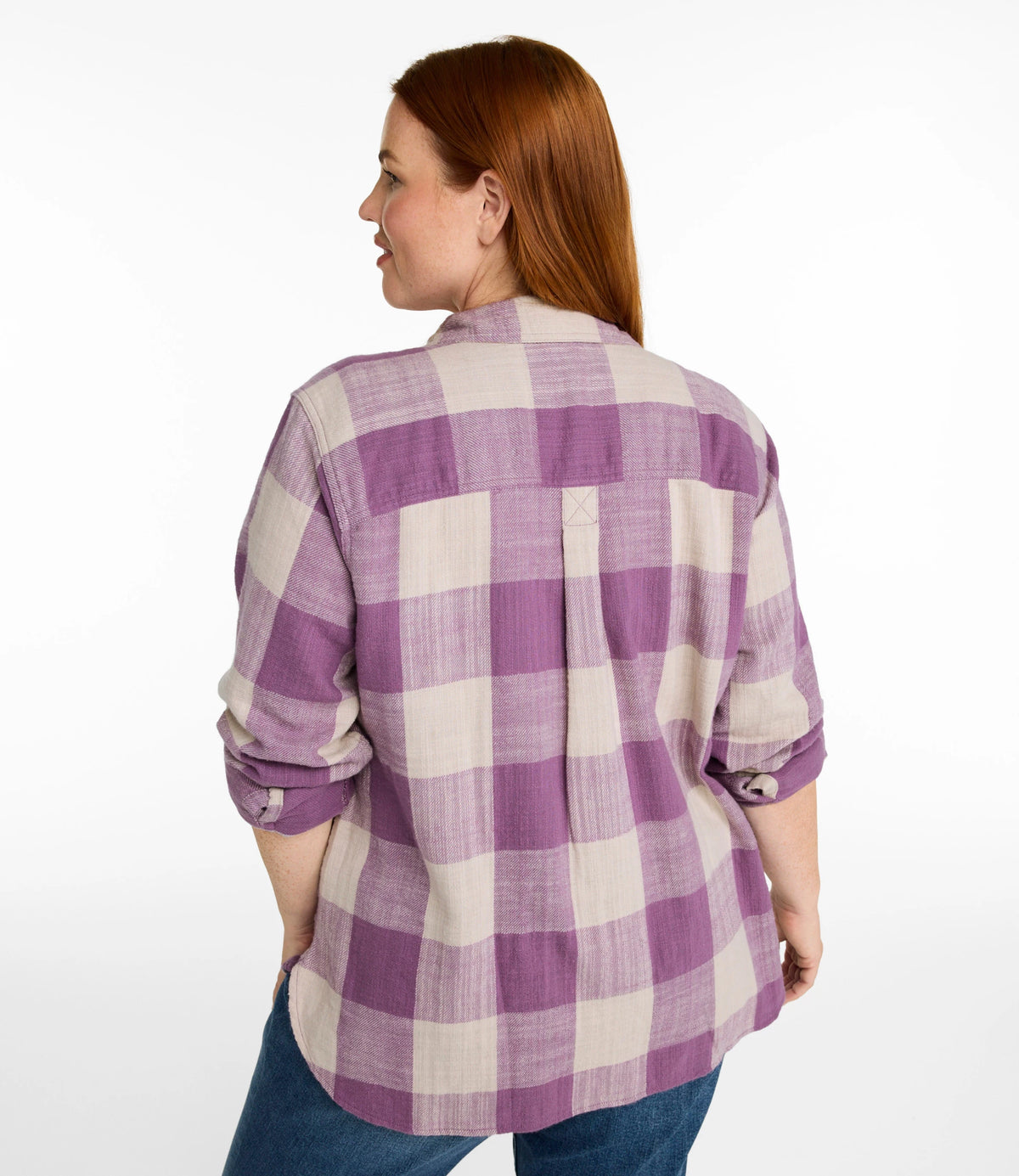 Women's Brushed Cotton Flannel Shirt - Natural