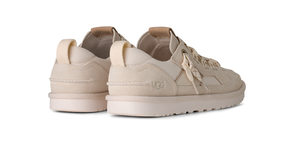 Men's Mixed Material Low Top Sneaker - Chestnut