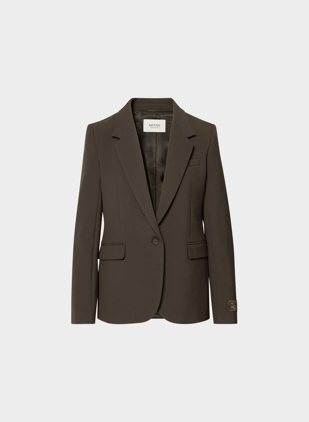 Single-Breasted Stretch Blazer - Check