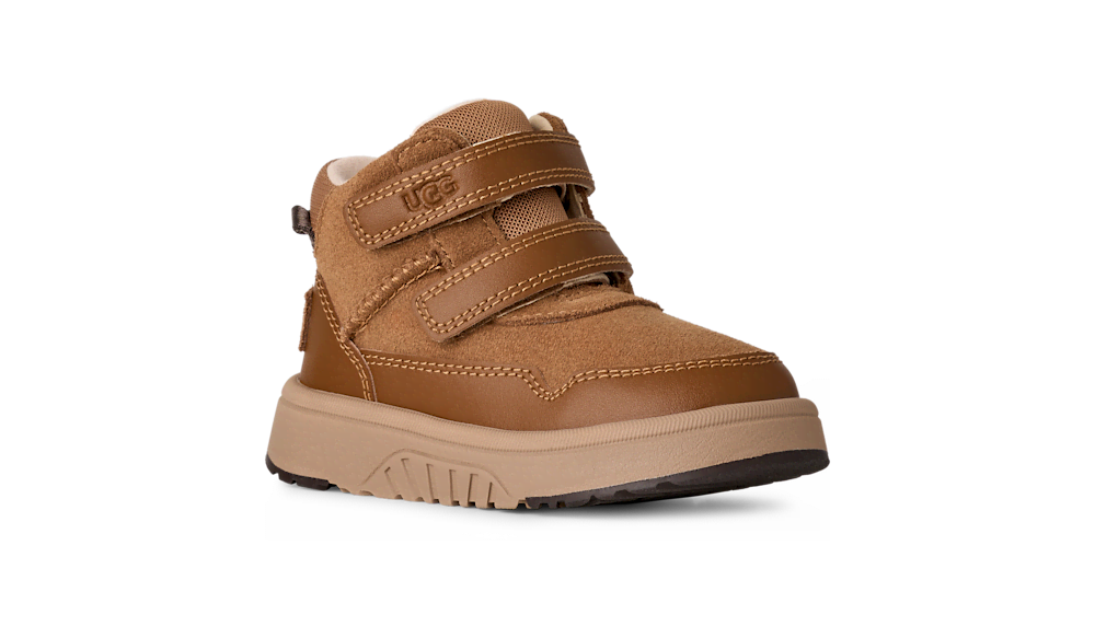 Toddler Leather And Suede Sneaker - Chestnut