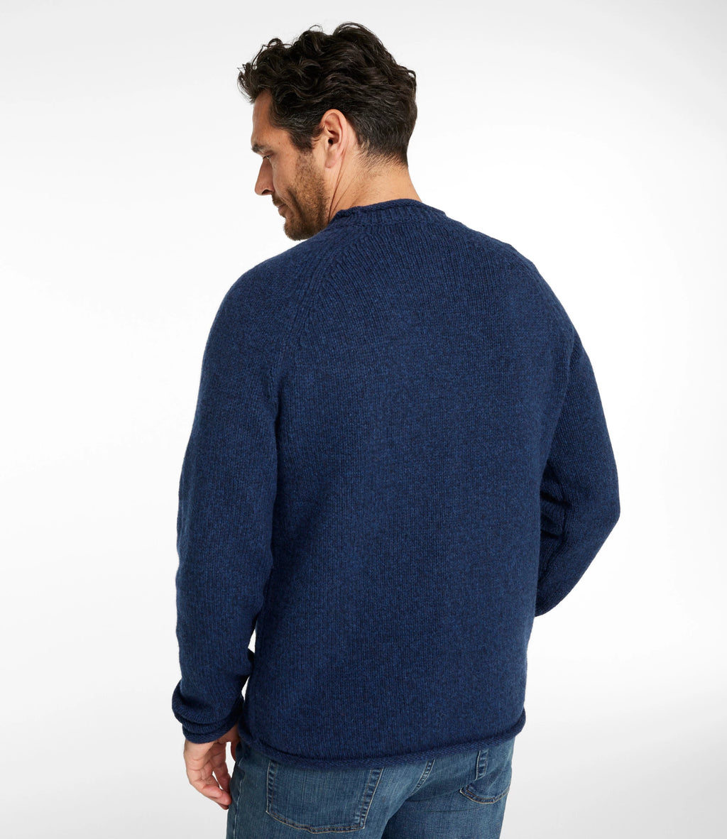Men's Lambswool Rollneck Sweater - Natural