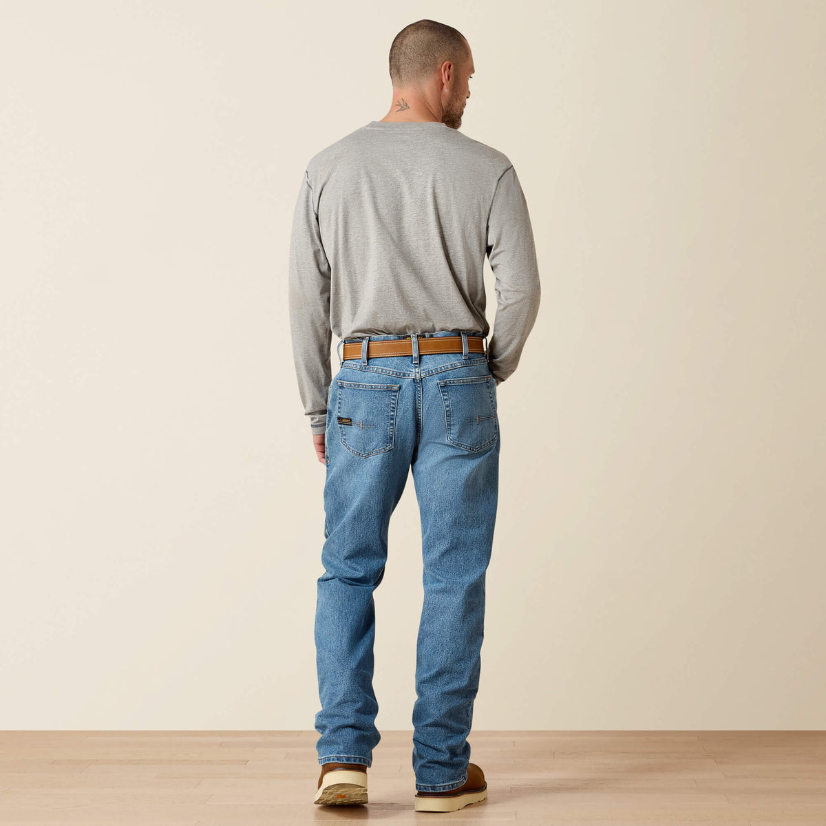 Men's Relaxed Stretch Boot Cut Work Jeans