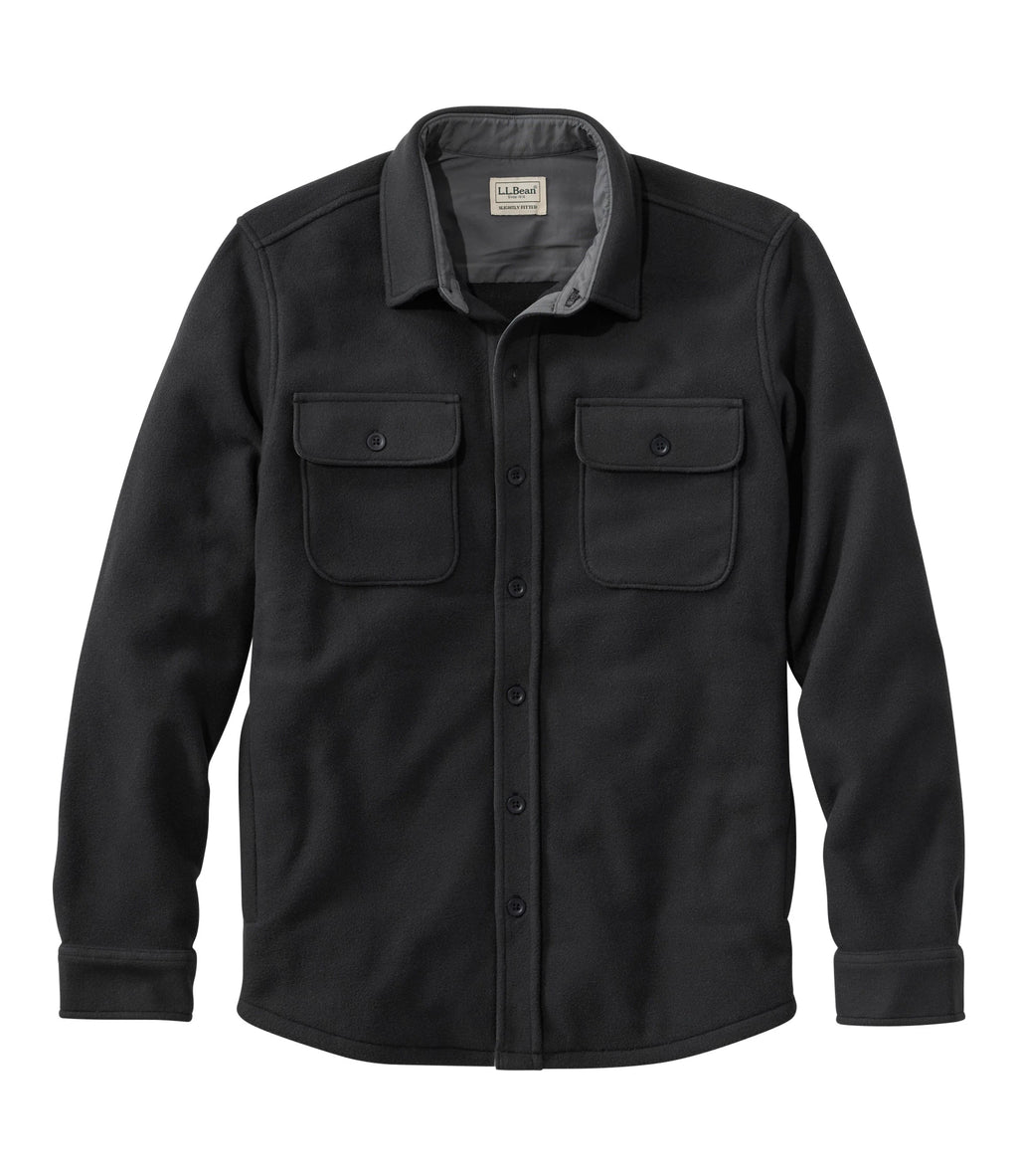 Men's Recycled Fleece Overshirt - Dark Navy