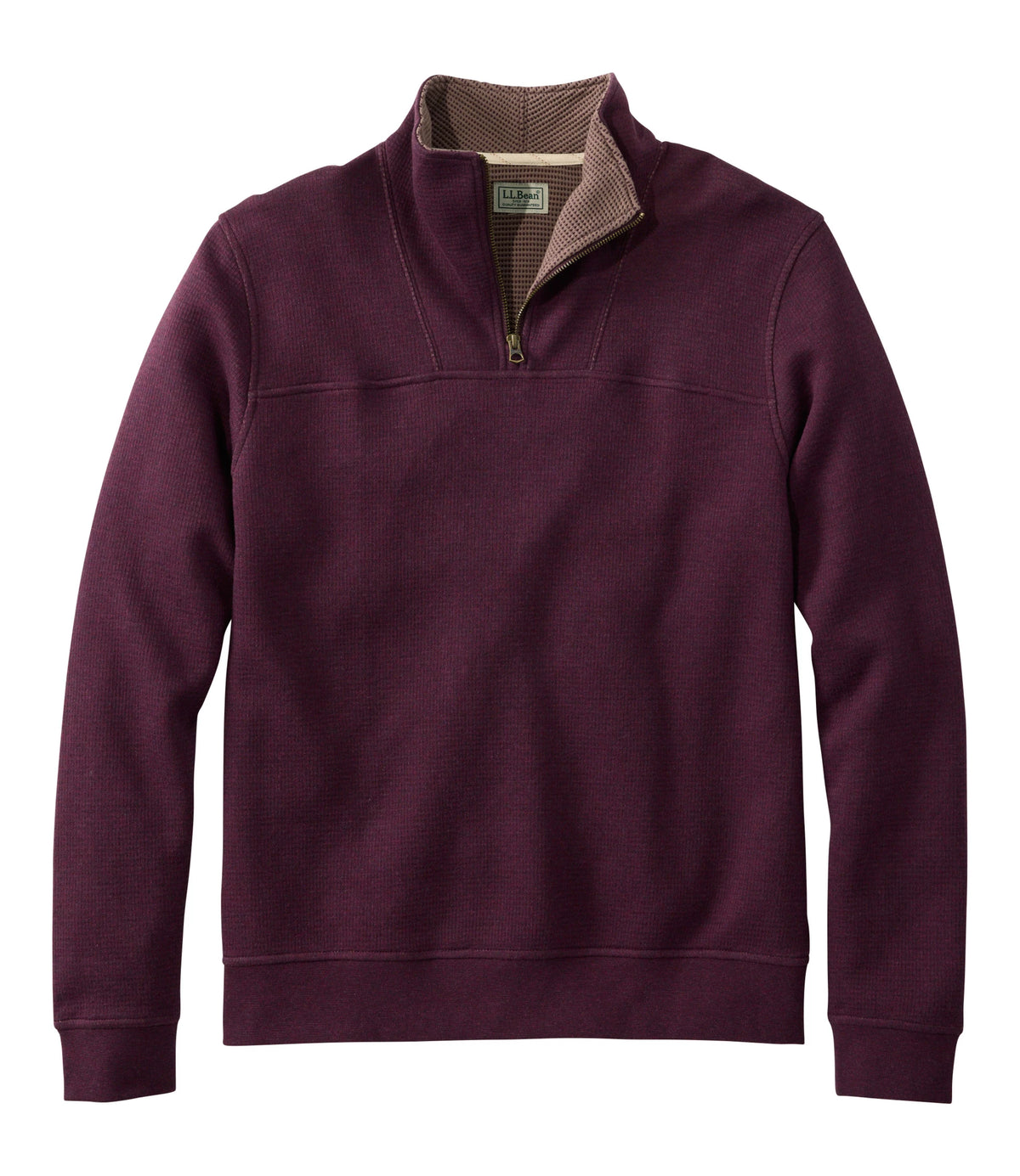 Men's Waffle Knit Quarter-Zip Sweatshirt - Blue
