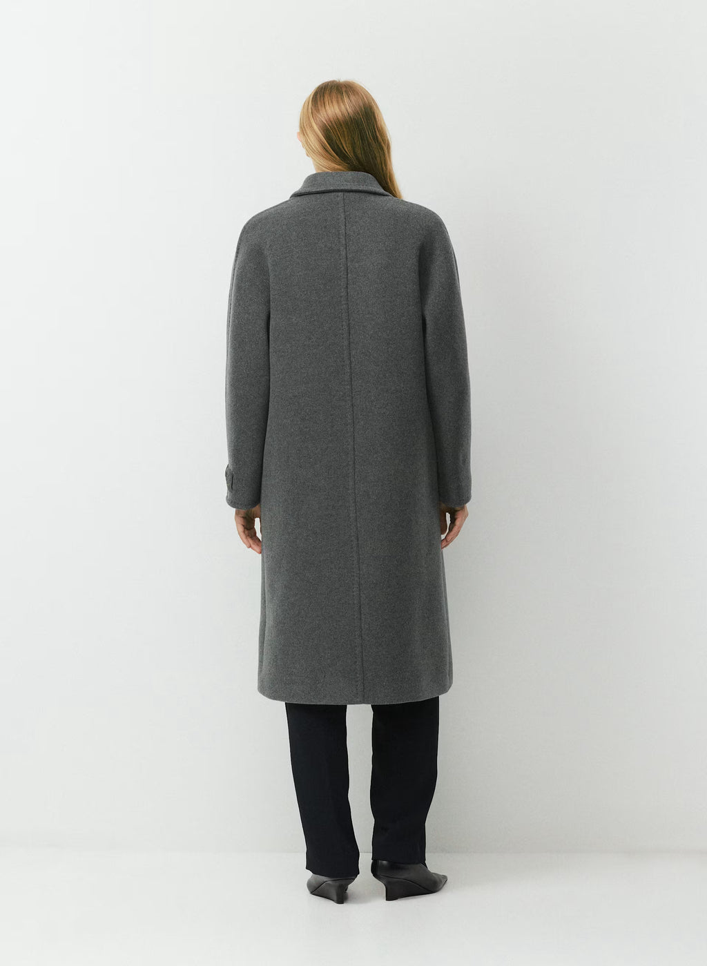 Double-Breasted Wool Cashmere Coat - Herringbone