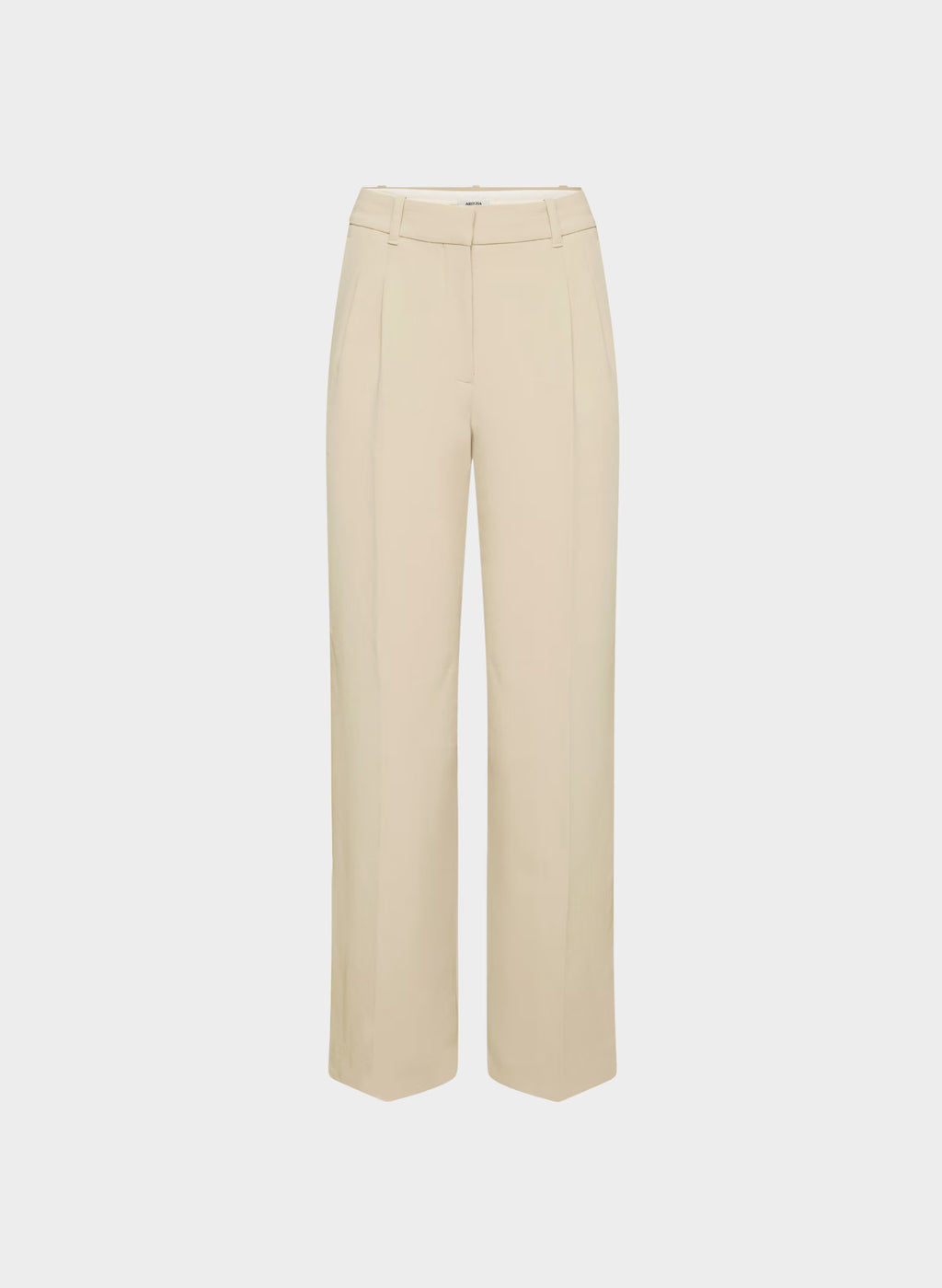 High-Rise Wide-Leg Crepe Trousers - Sand