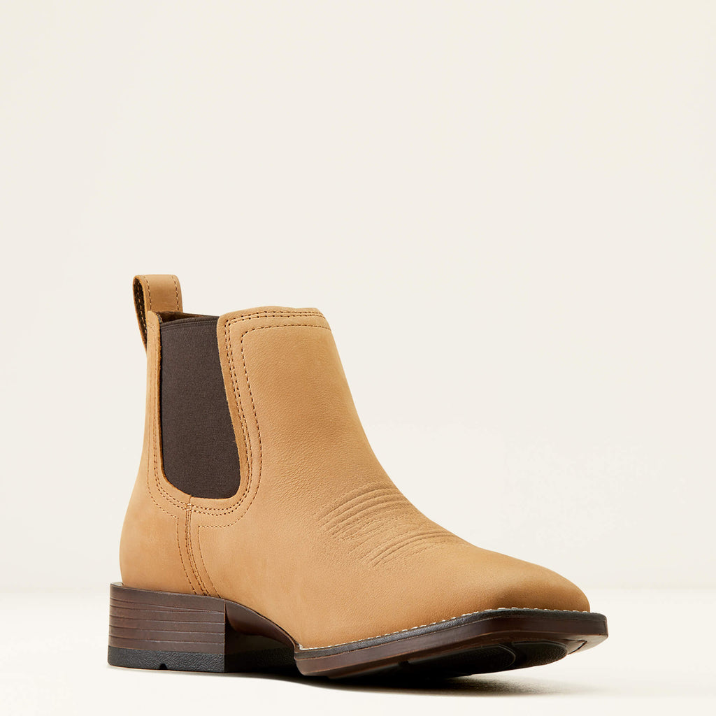 Men's Suede Wide Square Toe Chelsea Boots - Navy