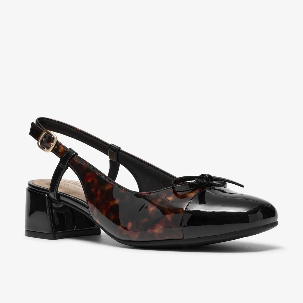 Women's Tortoiseshell Slingback Block Heel Pump