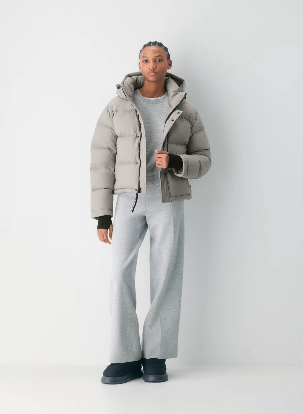 Short Down Puffer Jacket - Blue