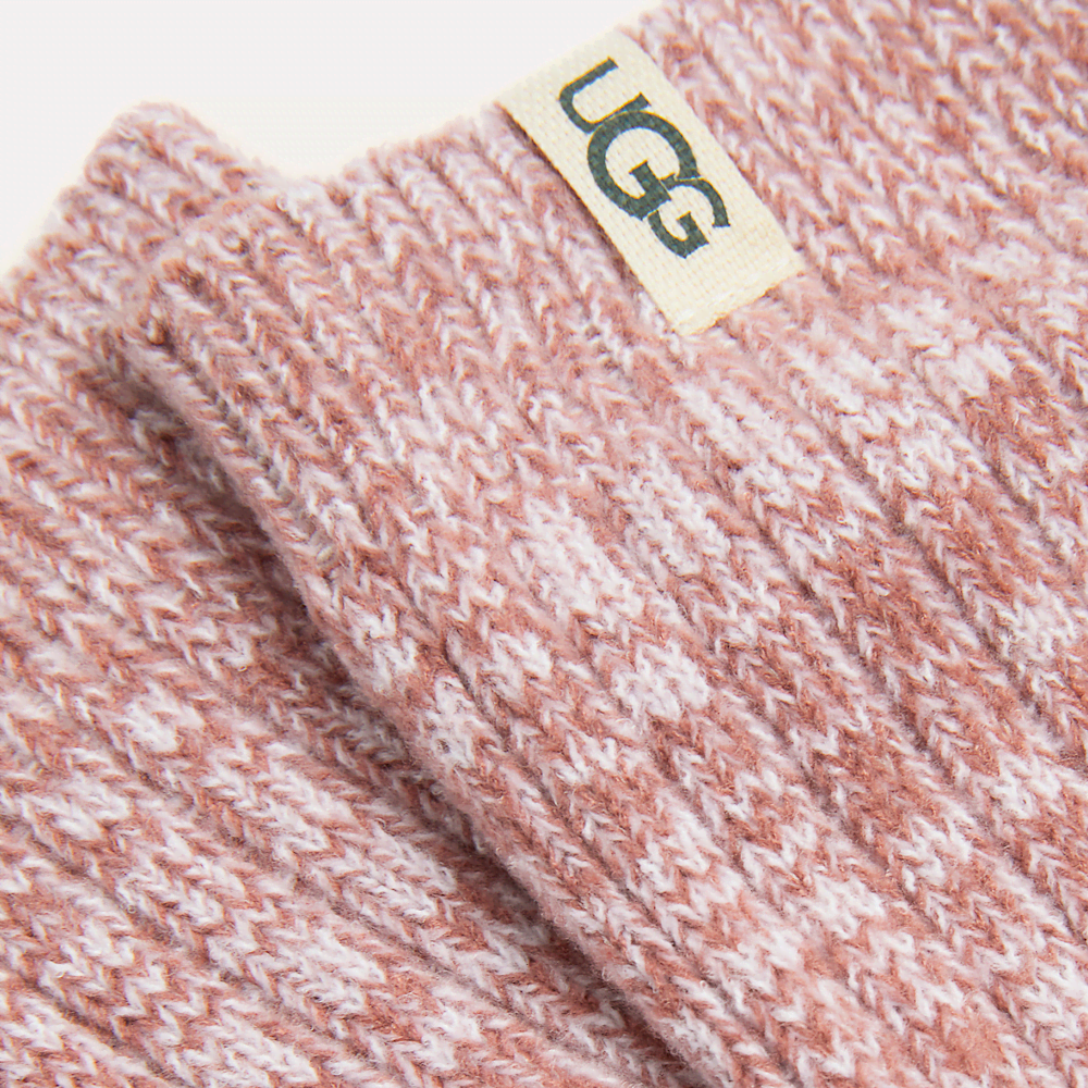 Women's Rib Knit Slouchy Crew Socks - Sand