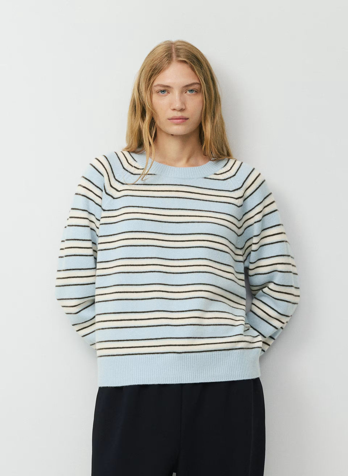 Wool Cashmere Raglan Sweater - Olive
