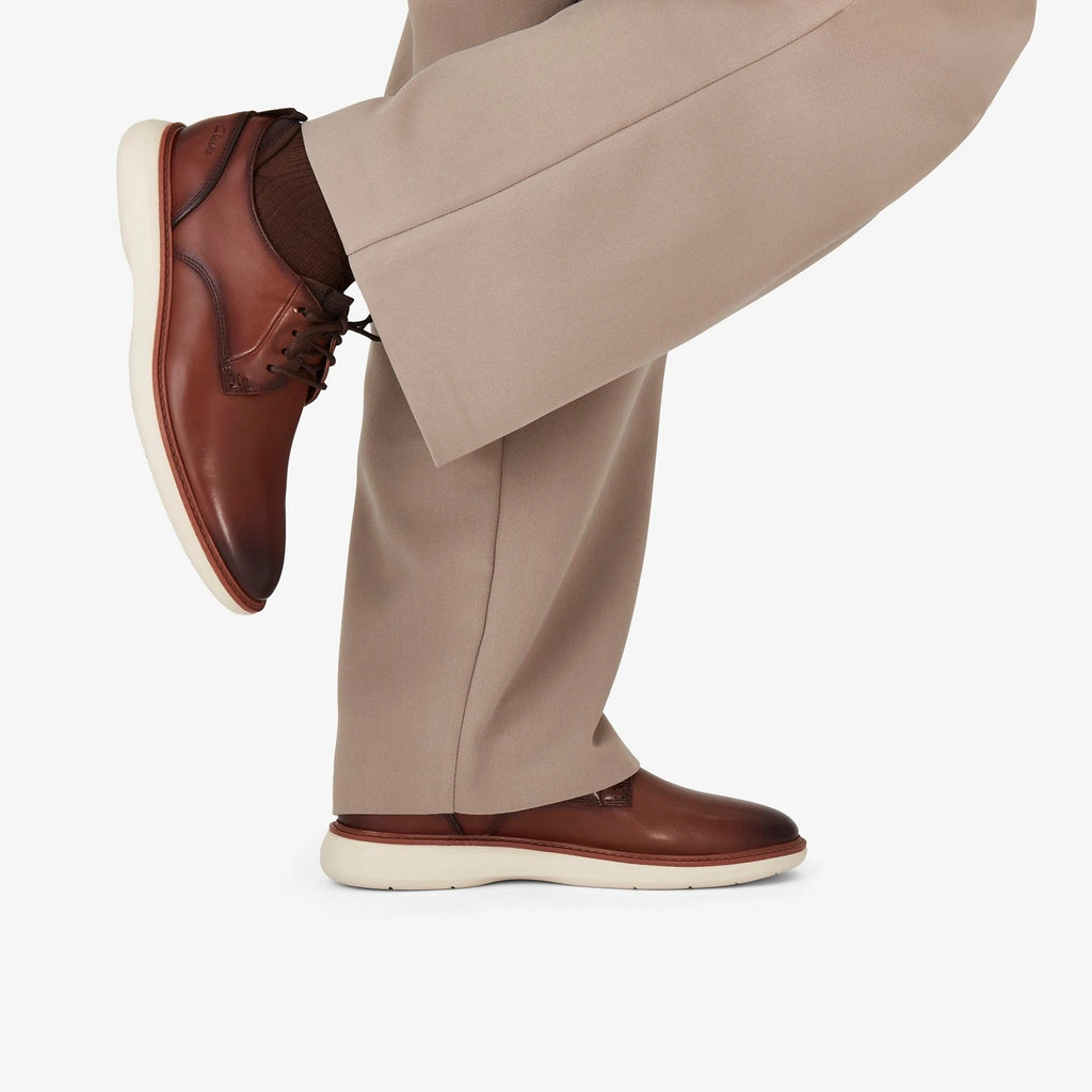 Burnished Leather Oxford - Dark Tan
