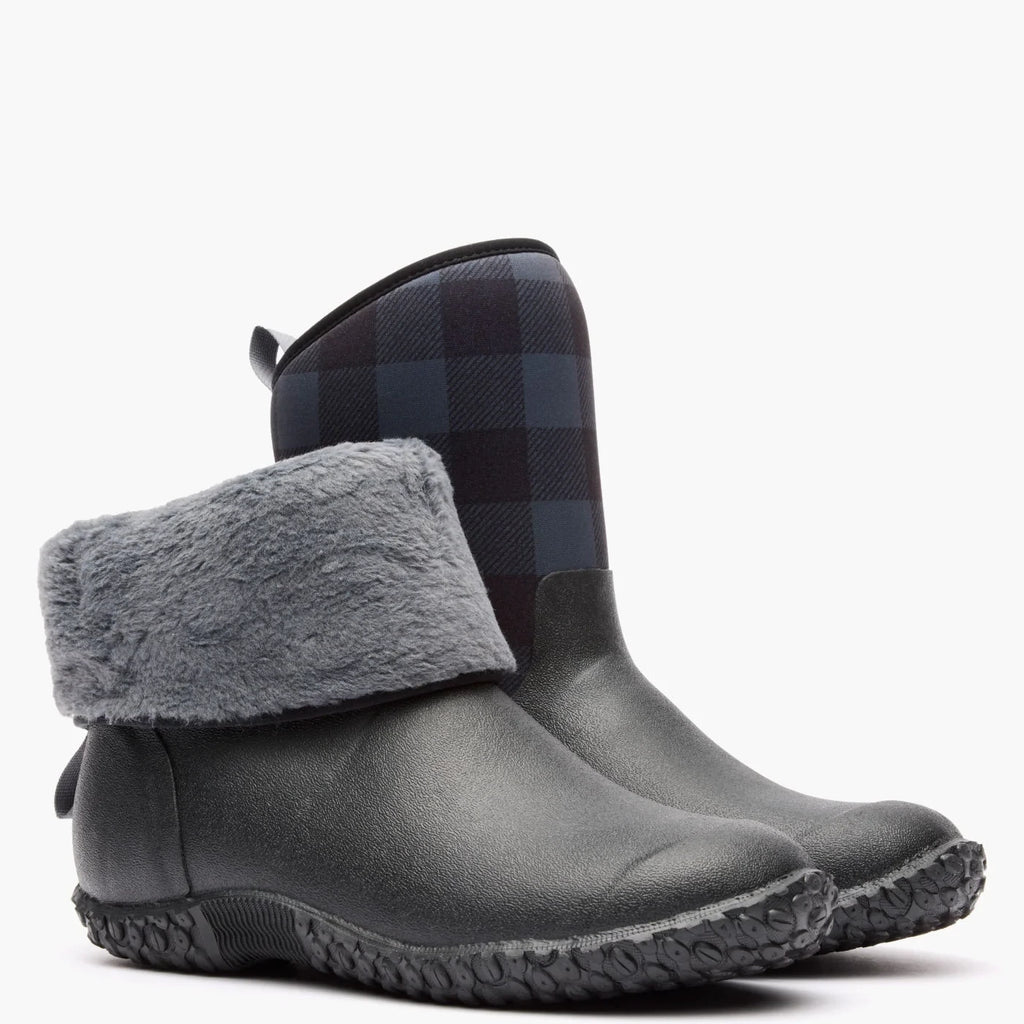 Women's Waterproof Fleece-Lined Mid Boots - Plaid