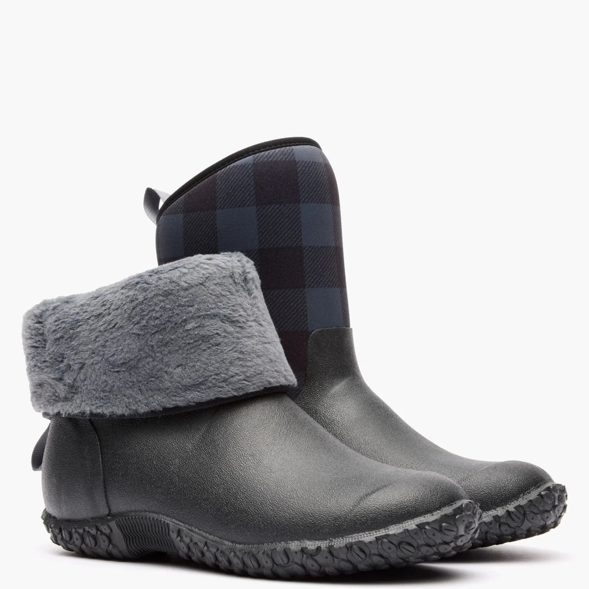 Women's Waterproof Fleece-Lined Mid Boots - Plaid