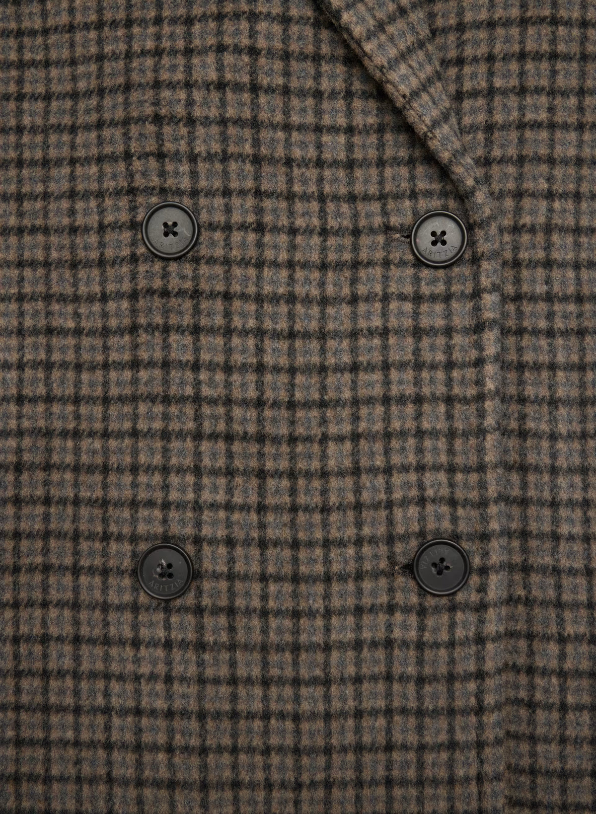Double-Breasted Wool Cashmere Coat - Herringbone