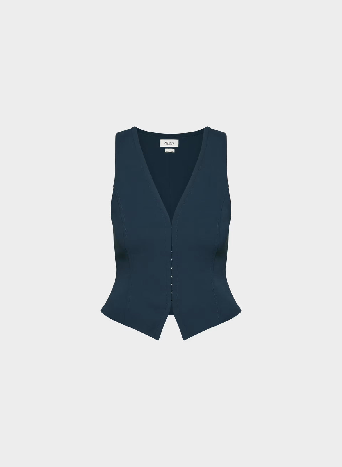 Lined Tailored Suit Vest - Olive