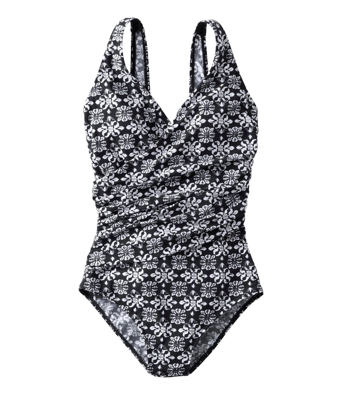 Women's Shaping One-Piece Swimsuit - Black Fern Leaf