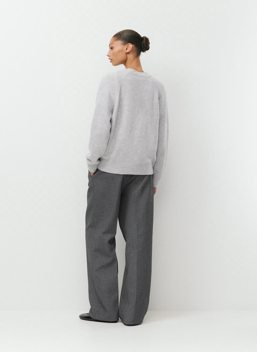 Wool Cashmere Raglan Sweater - Olive