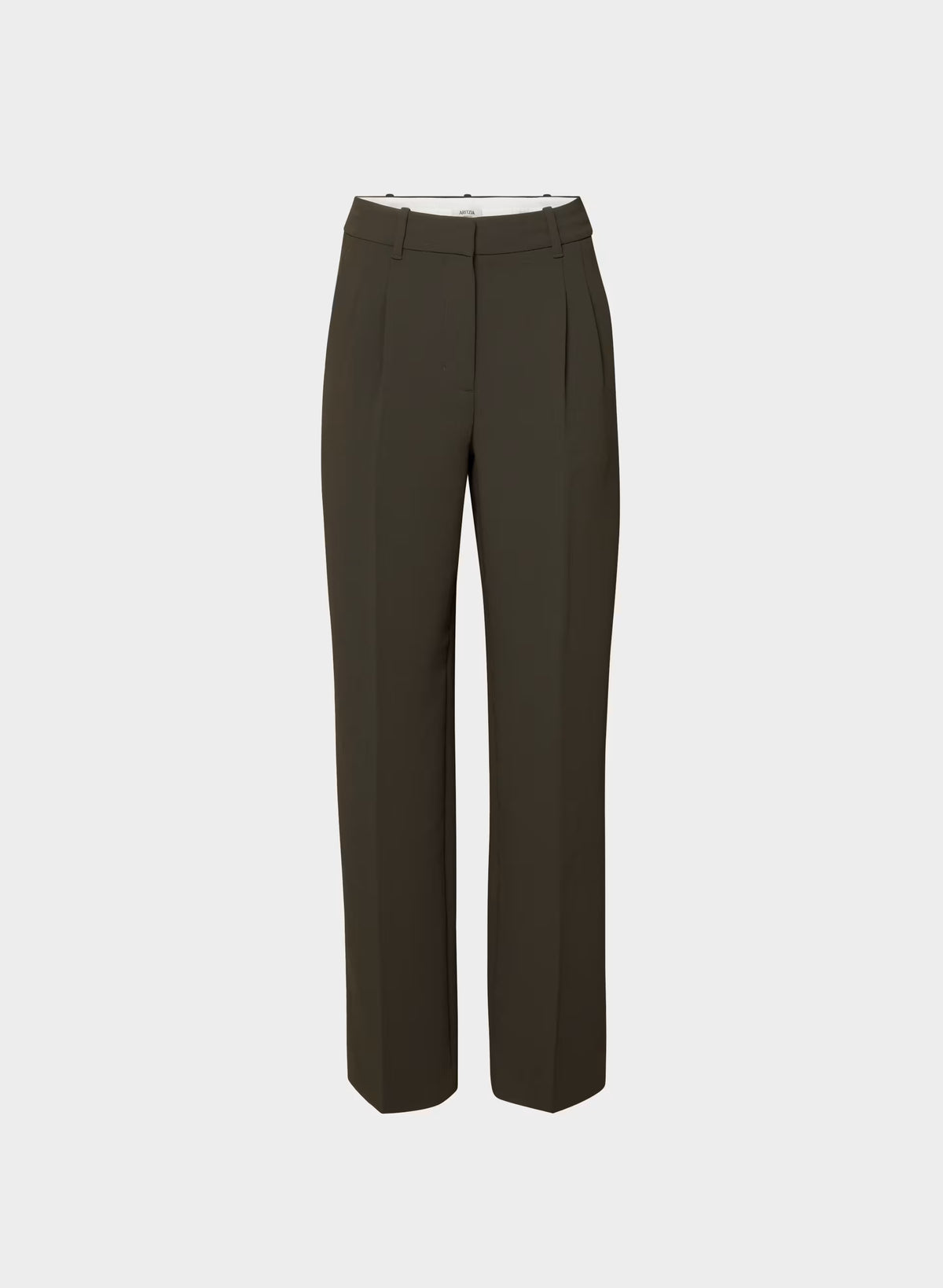 High-Rise Wide-Leg Crepe Trousers - Sand