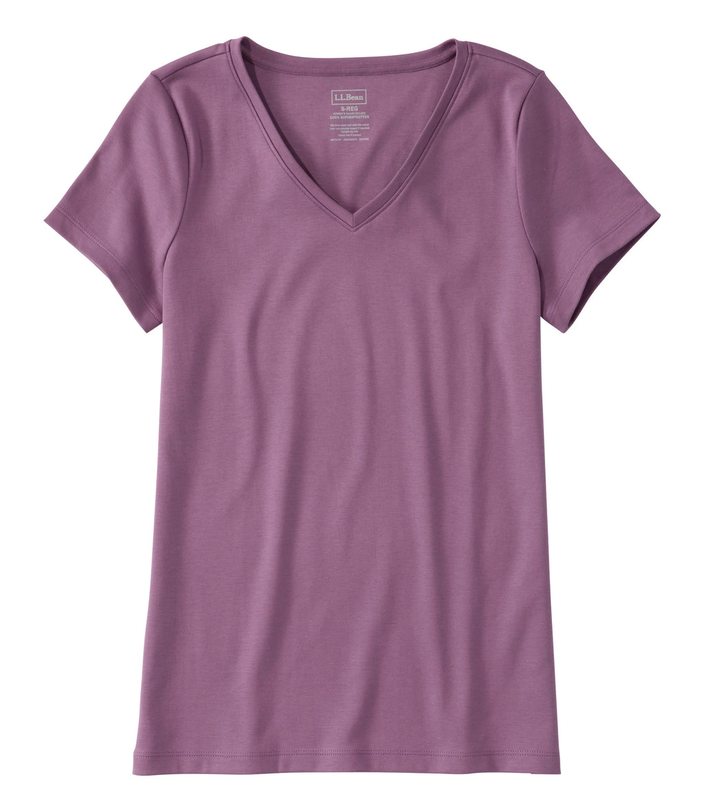 Women's Pima Cotton V-Neck T-Shirt - Black