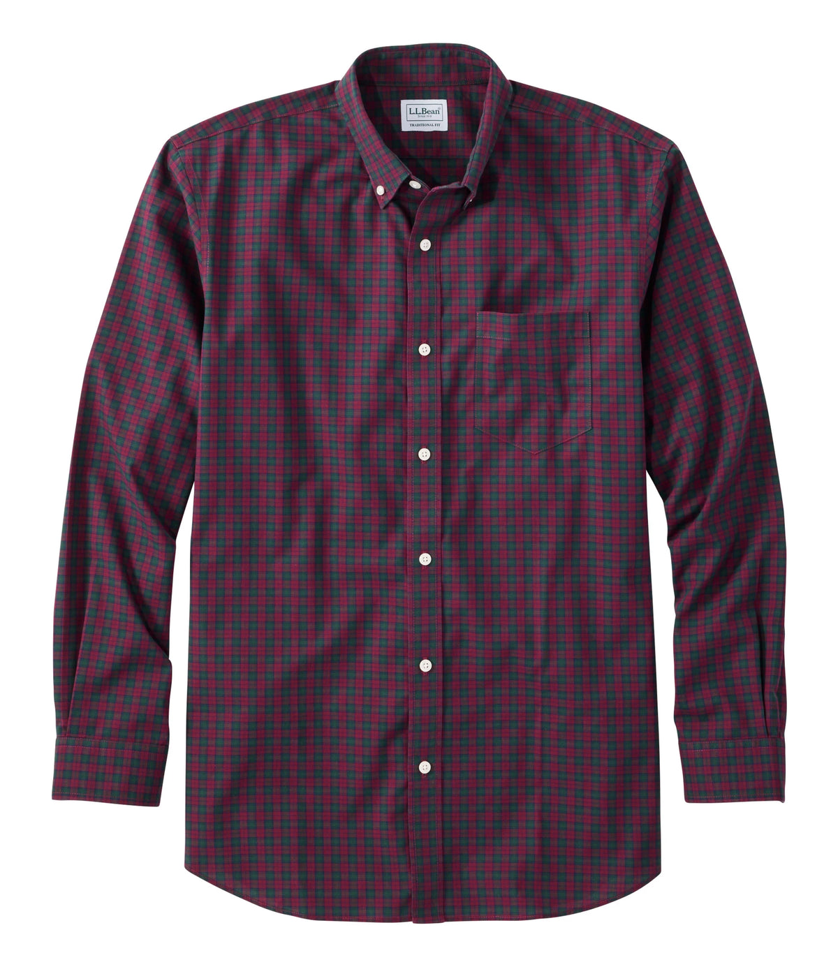 Men's Cotton Check Button-Down Shirt - Light Gold